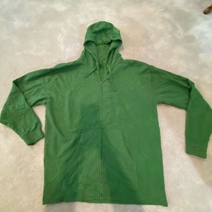 3X Green Zip Hoodie